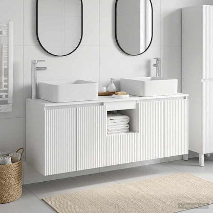 Bathroom Cabinet Set 3 pcs 129 x 41 x 80 cm White