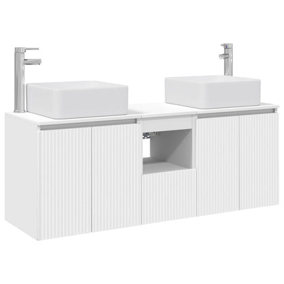 Bathroom Cabinet Set 3 pcs 129 x 41 x 80 cm White