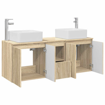vidaXL Bathroom Cabinet Set 3 pcs Sonoma Oak 49.5 x 41 x 63 cm 4