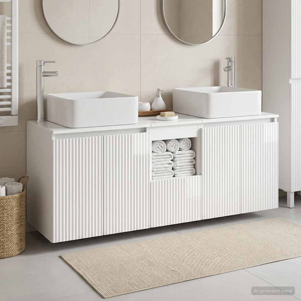 vidaXL Bathroom Cabinet Set 3 pcs 129 x 41 x 80 cm