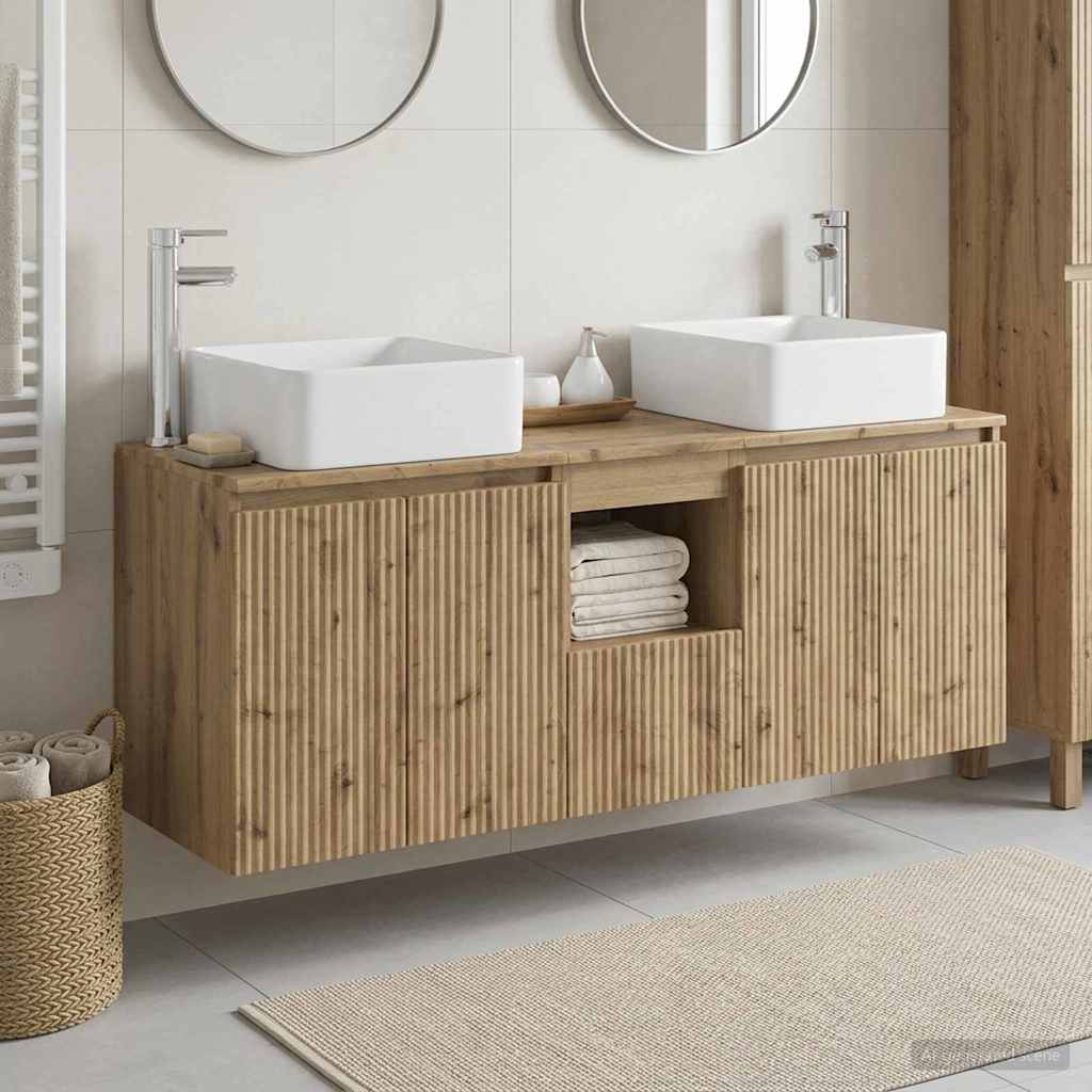 vidaXL Bathroom Cabinet Set 3 pcs Artisan Oak 49.5 x 41 x 63 cm 1