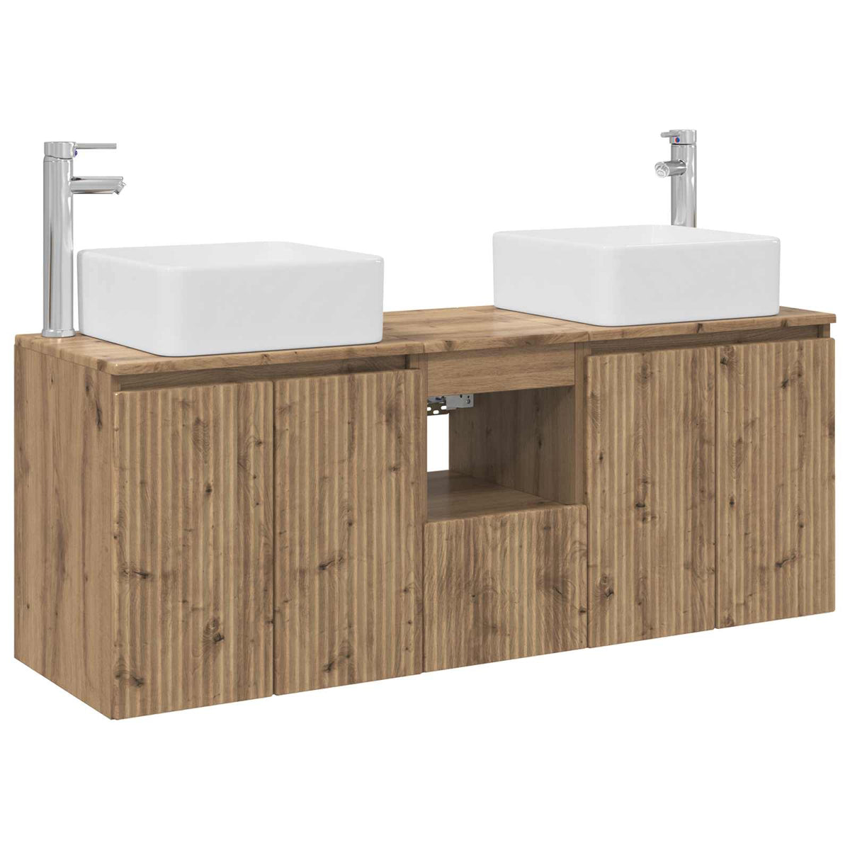 vidaXL Bathroom Cabinet Set 3 pcs Artisan Oak 49.5 x 41 x 63 cm 2