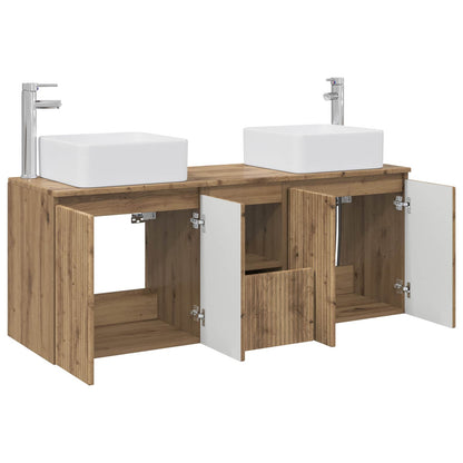 vidaXL Bathroom Cabinet Set 3 pcs Artisan Oak 49.5 x 41 x 63 cm 4