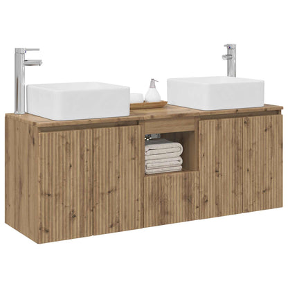 vidaXL Bathroom Cabinet Set 3 pcs Artisan Oak 49.5 x 41 x 63 cm 3