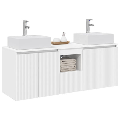 Bathroom Cabinet Set 3 pcs 129 x 41 x 79.5 cm White