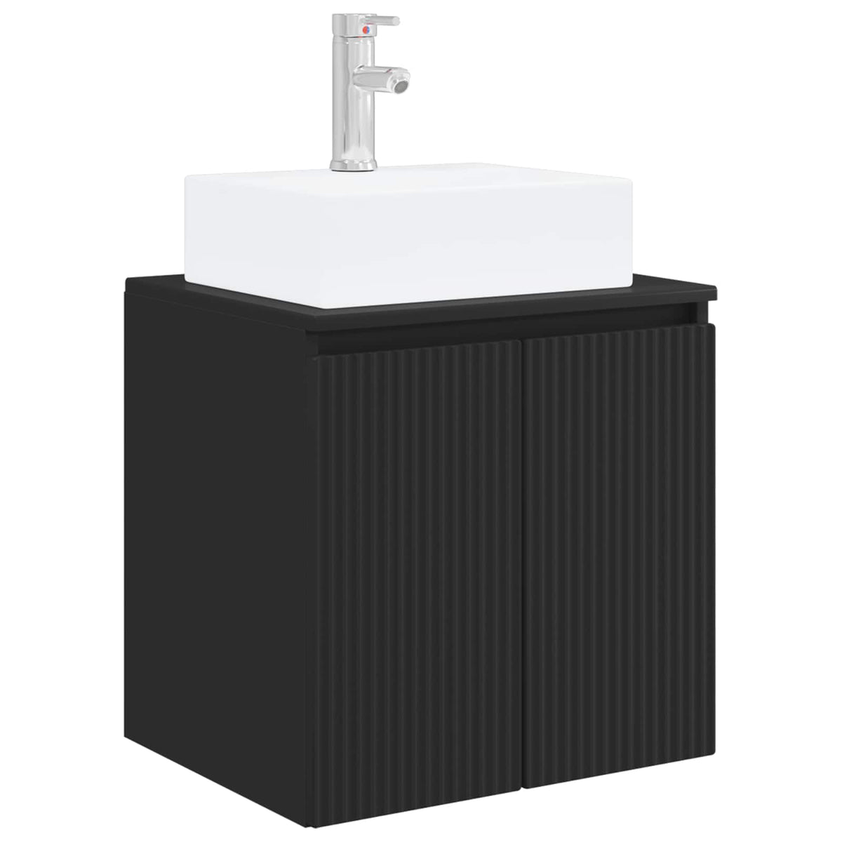vidaXL Bathroom Cabinet Set 3 pcs Black 129 x 41 x 79.5 cm 5