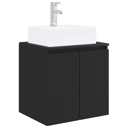 vidaXL Bathroom Cabinet Set 3 pcs Black 129 x 41 x 79.5 cm 5
