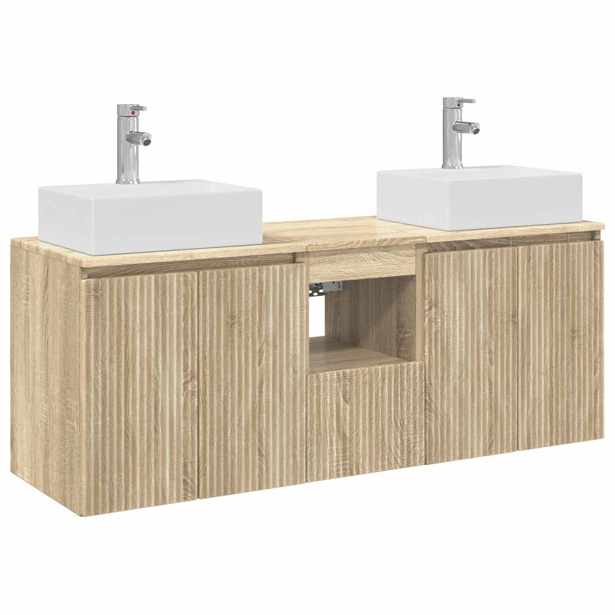 vidaXL Bathroom Cabinet Set 3 pcs Sonoma Oak 129 x 41 x 79.5 cm 2