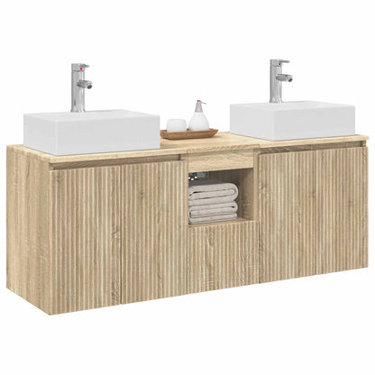 vidaXL Bathroom Cabinet Set 3 pcs Sonoma Oak 129 x 41 x 79.5 cm 3