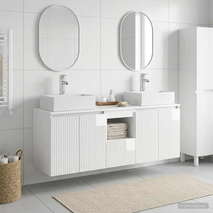 vidaXL Bathroom Cabinet Set 3 pcs 129 x 41 x 79.5 cm