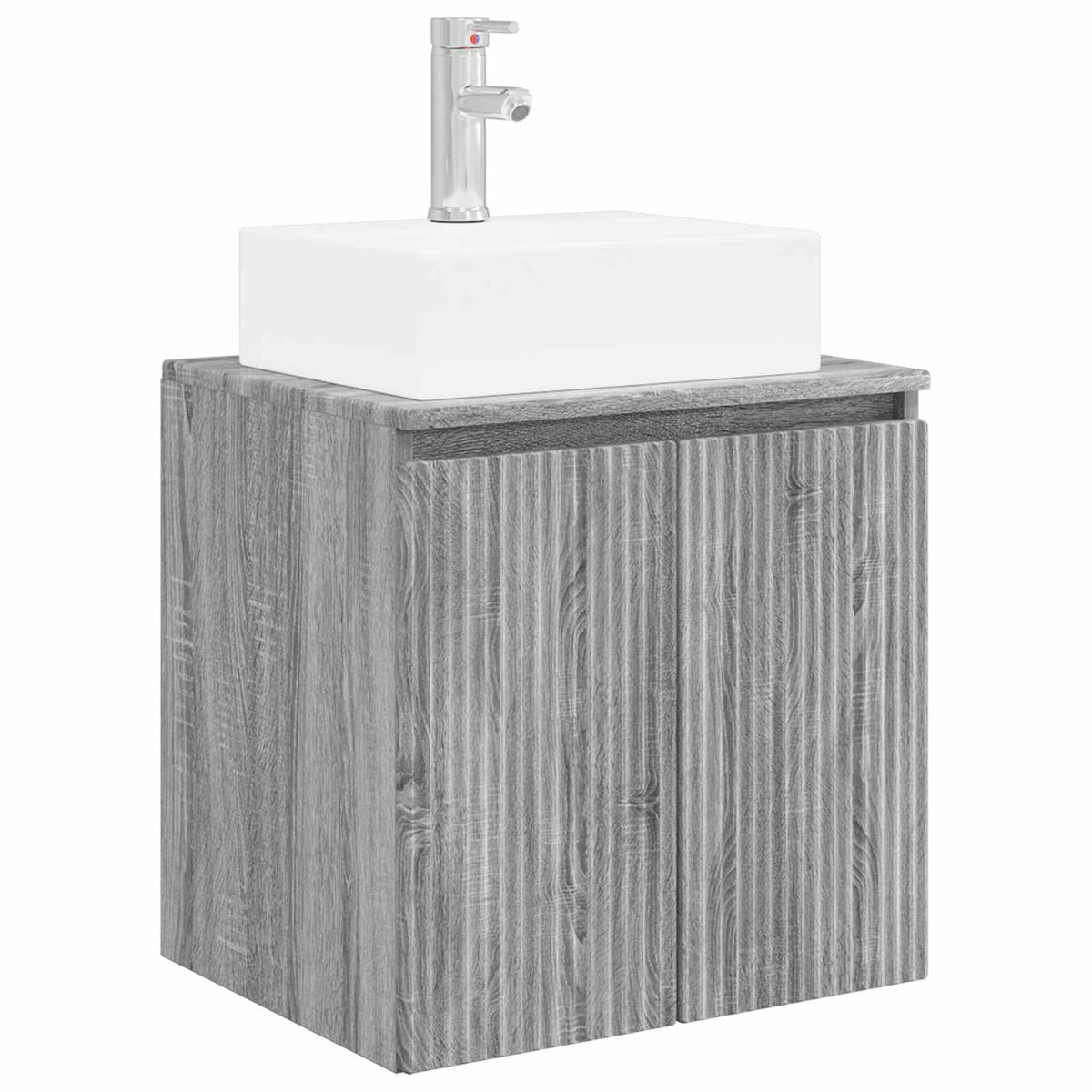vidaXL Bathroom Cabinet Set 3 pcs Grey Sonoma 129 x 41 x 79.5 cm 5