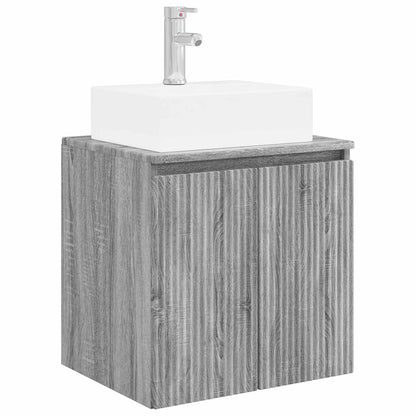 vidaXL Bathroom Cabinet Set 3 pcs Grey Sonoma 129 x 41 x 79.5 cm 5