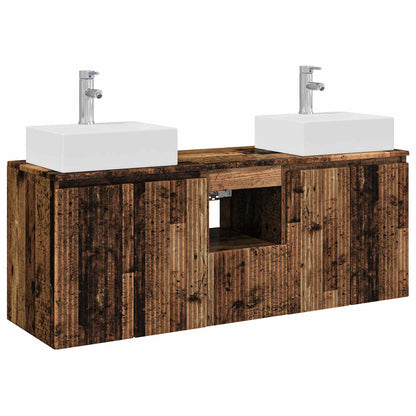 vidaXL Bathroom Cabinet Set 3 pcs Old Wood 129 x 41 x 79.5 cm 2
