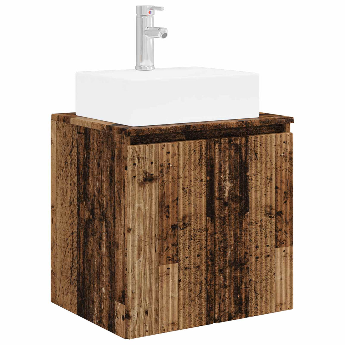 vidaXL Bathroom Cabinet Set 3 pcs Old Wood 129 x 41 x 79.5 cm 5