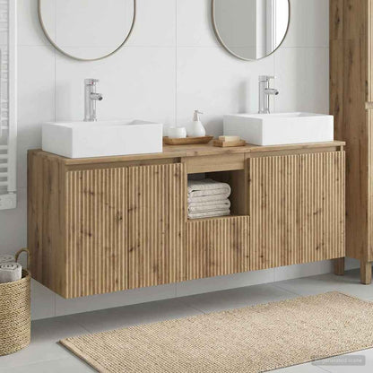 vidaXL Bathroom Cabinet Set 3 pcs Artisan Oak 129 x 41 x 79.5 cm 1