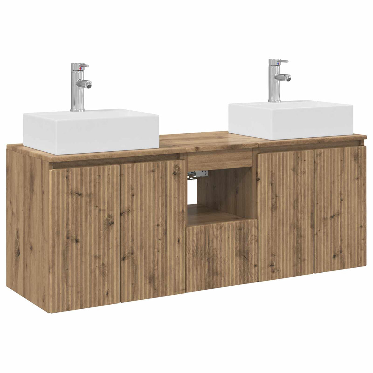 vidaXL Bathroom Cabinet Set 3 pcs Artisan Oak 129 x 41 x 79.5 cm 2