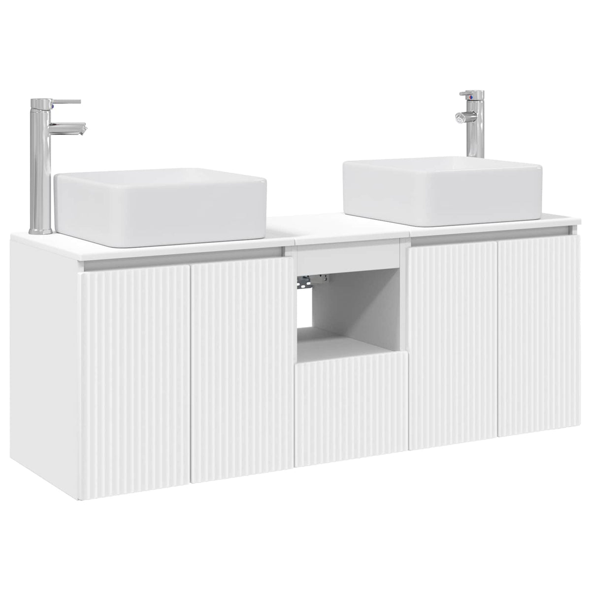vidaXL Bathroom Cabinet Set 3 pcs White 135 x 35 x 80 cm 2