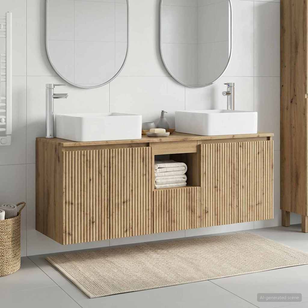 vidaXL Bathroom Cabinet Set 3 pcs 135 x 35 x 80 cm
