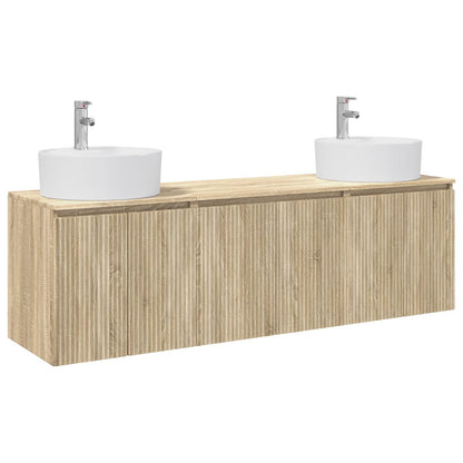 vidaXL Bathroom Cabinet Set 3 pcs Sonoma Oak 161.5 x 44.5 x 82 cm 2