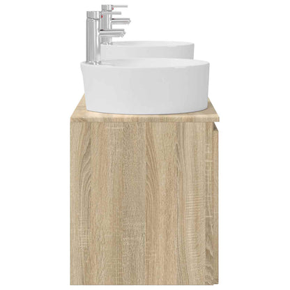 vidaXL Bathroom Cabinet Set 3 pcs Sonoma Oak 161.5 x 44.5 x 82 cm 6