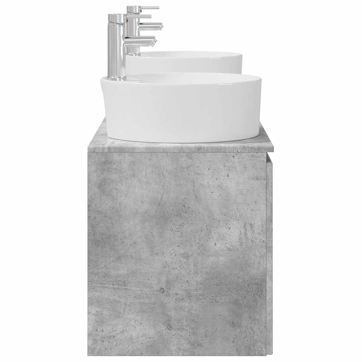 vidaXL Bathroom Cabinet Set 3 pcs Concrete Grey 161.5 x 44.5 x 82 cm 6