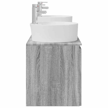 vidaXL Bathroom Cabinet Set 3 pcs Grey Sonoma 161.5 x 44.5 x 82 cm 6