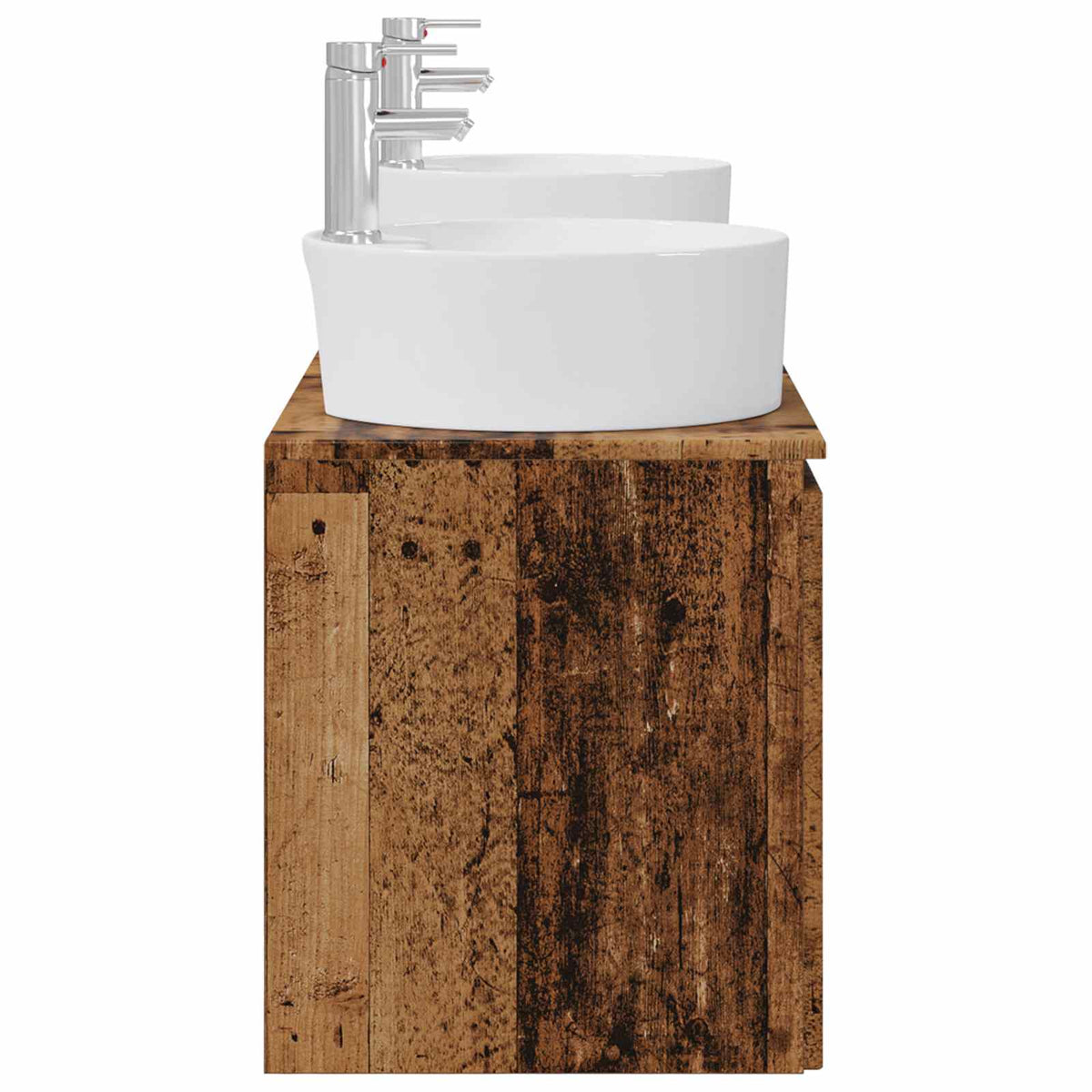 vidaXL Bathroom Cabinet Set 3 pcs Old Wood 161.5 x 44.5 x 82 cm 6