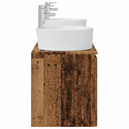 vidaXL Bathroom Cabinet Set 3 pcs Old Wood 161.5 x 44.5 x 82 cm 6