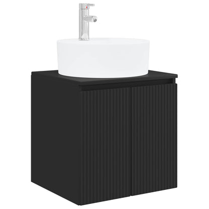 vidaXL Bathroom Cabinet Set 3 pcs Black 129 x 44.5 x 82 cm 5