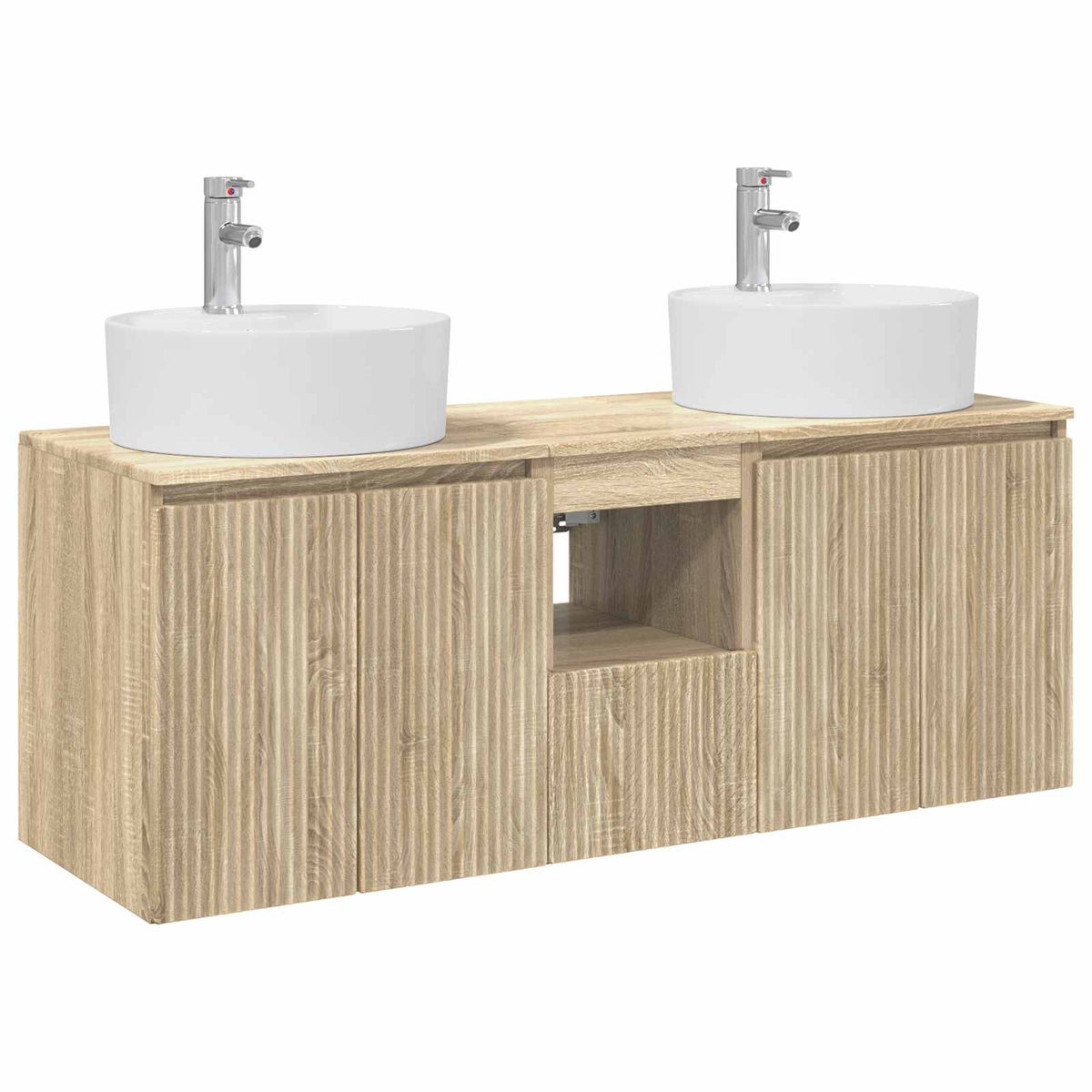 vidaXL Bathroom Cabinet Set 3 pcs Sonoma Oak 49.5 x 44.5 x 65 cm 2