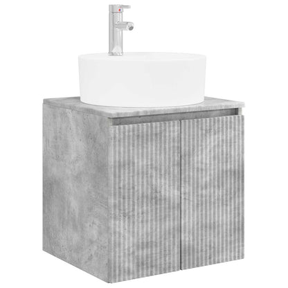 vidaXL Bathroom Cabinet Set 3 pcs Concrete Grey 49.5 x 44.5 x 65 cm 5