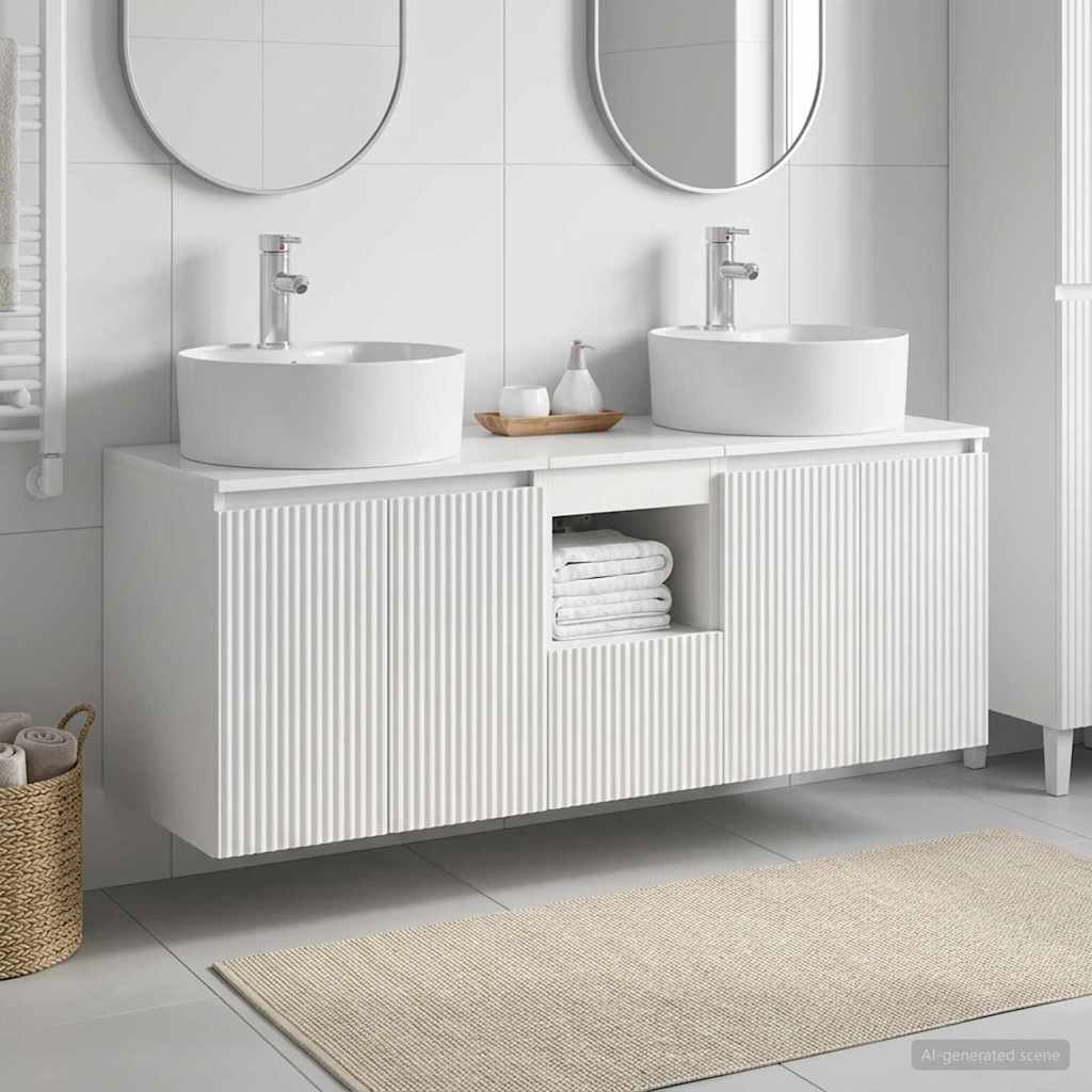 vidaXL Wall-mounted Bathroom Cabinet Set 3 pcs