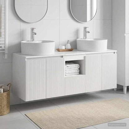 vidaXL Wall-mounted Bathroom Cabinet Set 3 pcs