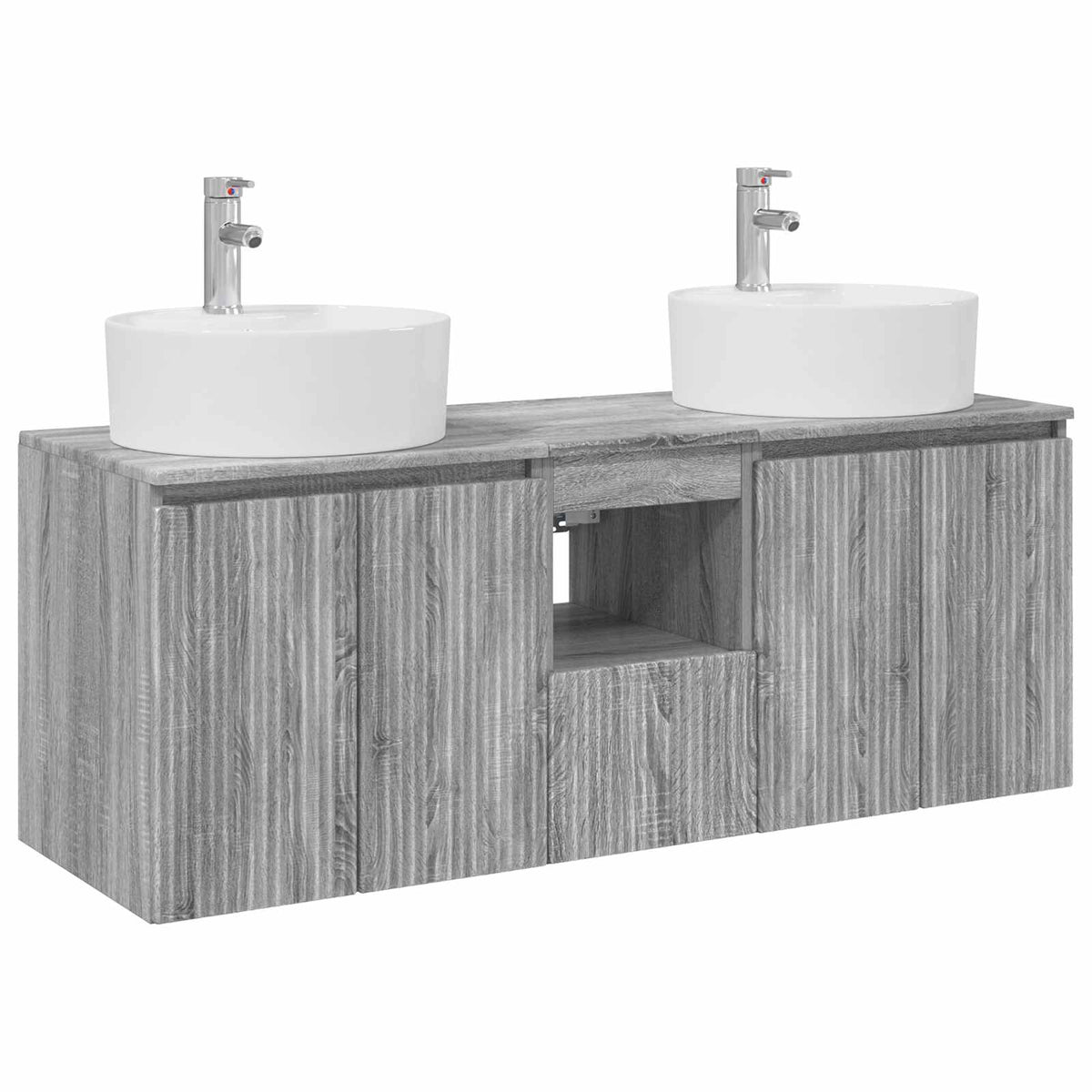 vidaXL Bathroom Cabinet Set 3 pcs Grey Sonoma 49.5 x 44.5 x 65 cm 2