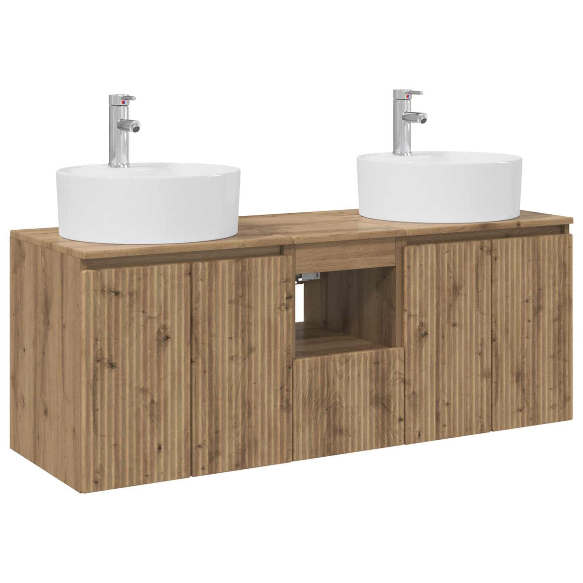 vidaXL Bathroom Cabinet Set 3 pcs Artisan Oak 49.5 x 44.5 x 65 cm 2