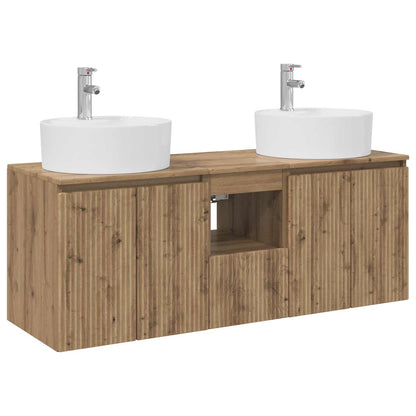 vidaXL Bathroom Cabinet Set 3 pcs Artisan Oak 49.5 x 44.5 x 65 cm 2