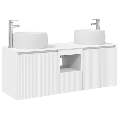 vidaXL Bathroom Cabinet Set 3 pcs White 49.5 x 44.5 x 66 cm 2
