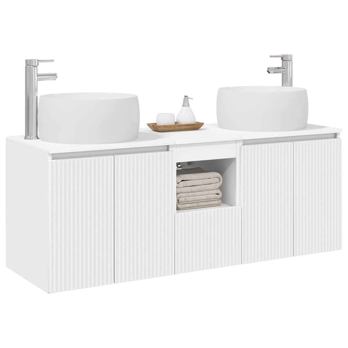 vidaXL Bathroom Cabinet Set 3 pcs White 49.5 x 44.5 x 66 cm 3