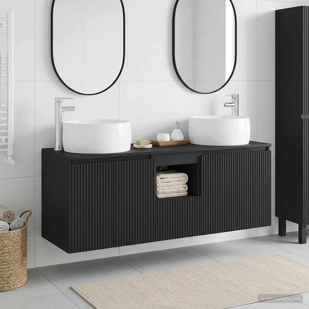 vidaXL Bathroom Cabinet Set 3 pcs 129 x 44.5 x 80 cm