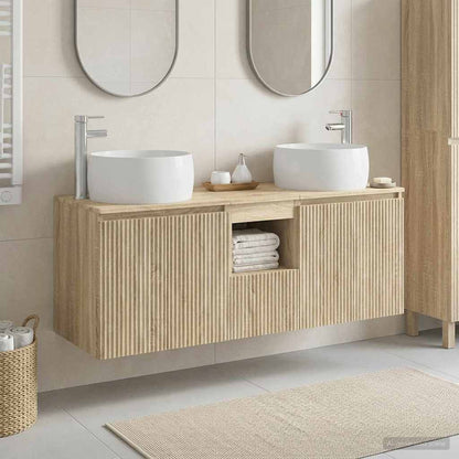 vidaXL Bathroom Cabinet Set 3 pcs Sonoma Oak 49.5 x 44.5 x 66 cm 1