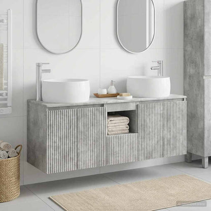 vidaXL Bathroom Cabinet Set 3 pcs Concrete Grey 49.5 x 44.5 x 66 cm 1