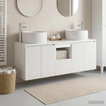 vidaXL Bathroom Cabinet Set 3 pcs 129 x 44.5 x 80 cm