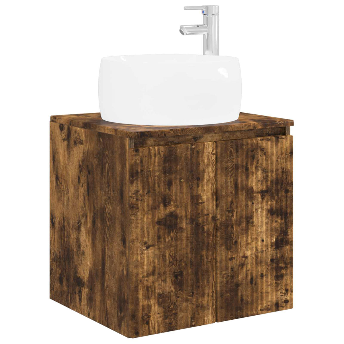 vidaXL Bathroom Cabinet Set 3 pcs Smoked Oak 49.5 x 44.5 x 66 cm 5