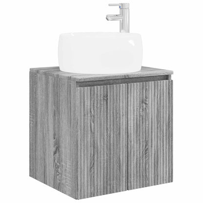 vidaXL Bathroom Cabinet Set 3 pcs Grey Sonoma 49.5 x 44.5 x 66 cm 5