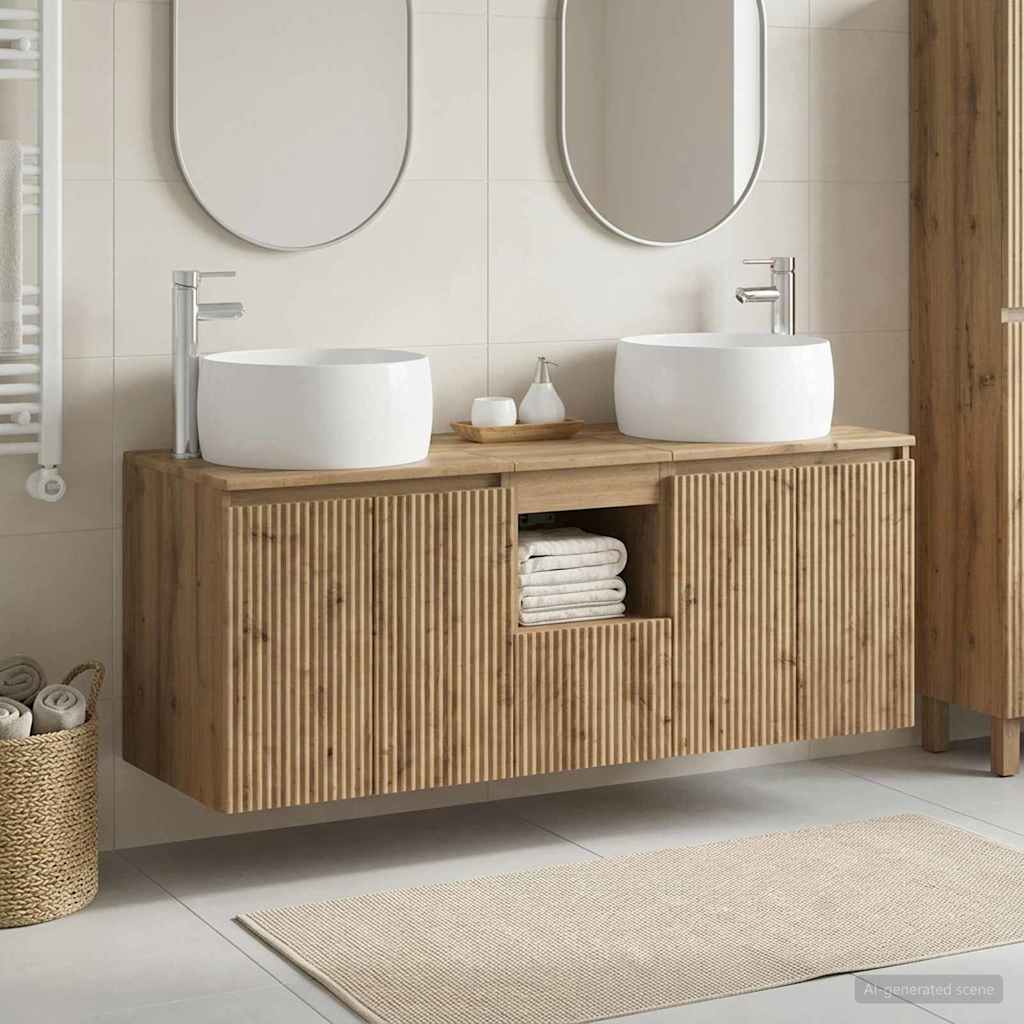 vidaXL Bathroom Cabinet Set 3 pcs Artisan Oak 49.5 x 44.5 x 66 cm 1