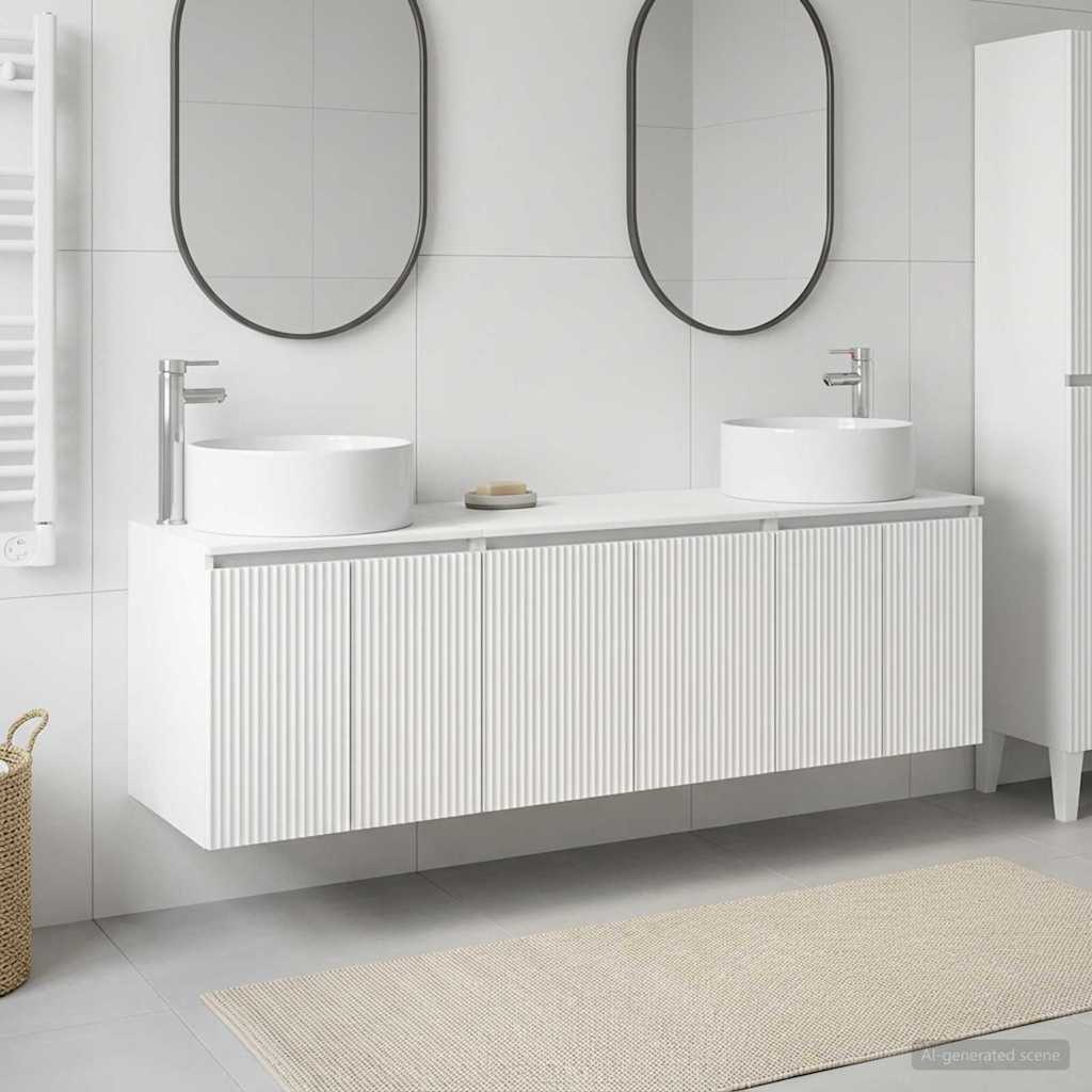 vidaXL Bathroom Cabinet Set 3 pcs 161.5 x 44.5 x 80 cm