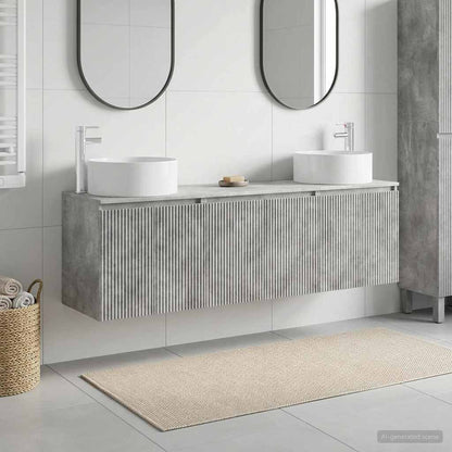 vidaXL Bathroom Cabinet Set 3 pcs Concrete Grey 161.5 x 44.5 x 80 cm 1