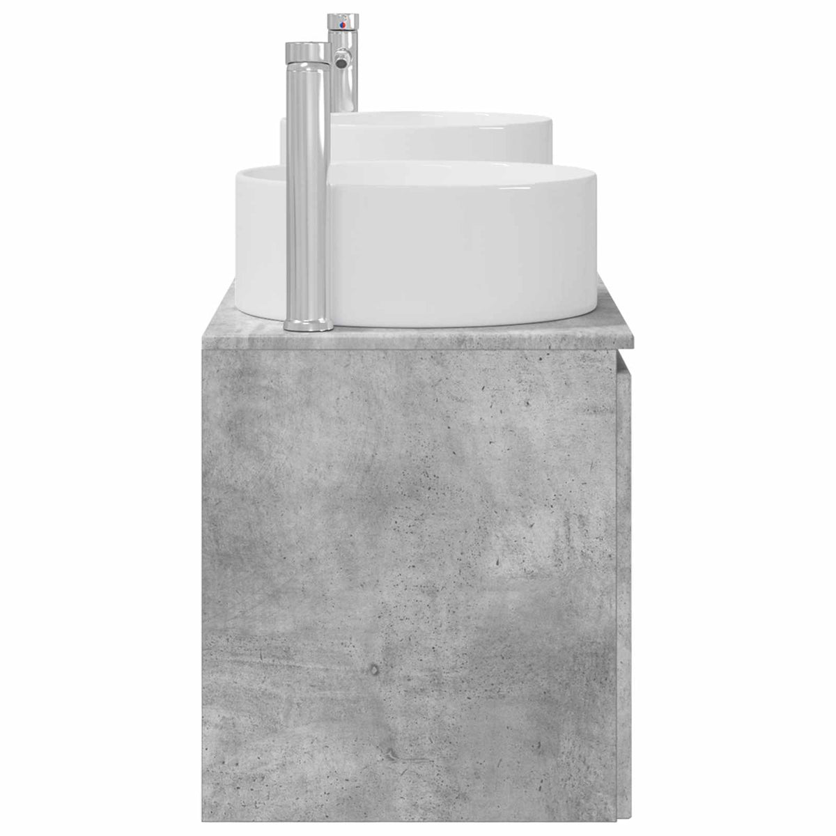 vidaXL Bathroom Cabinet Set 3 pcs Concrete Grey 161.5 x 44.5 x 80 cm 6