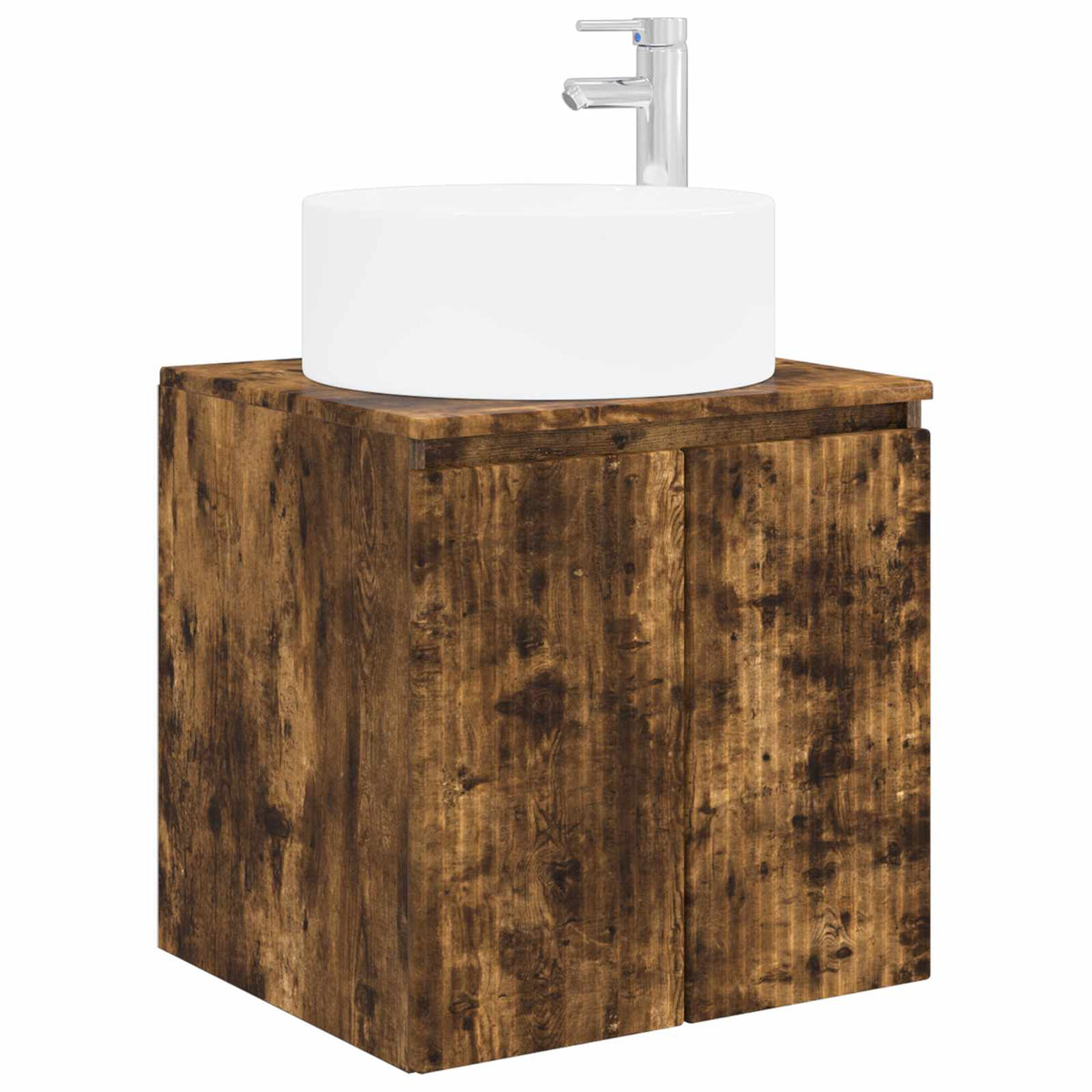 vidaXL Bathroom Cabinet Set 3 pcs Smoked Oak 161.5 x 44.5 x 80 cm 4