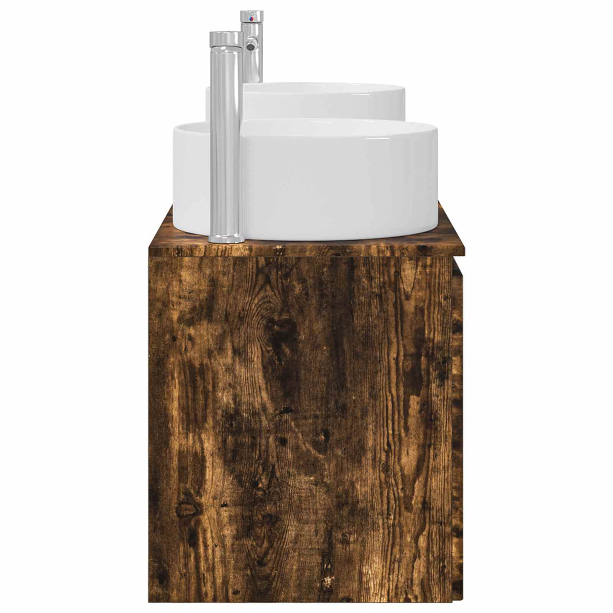 vidaXL Bathroom Cabinet Set 3 pcs Smoked Oak 161.5 x 44.5 x 80 cm 6